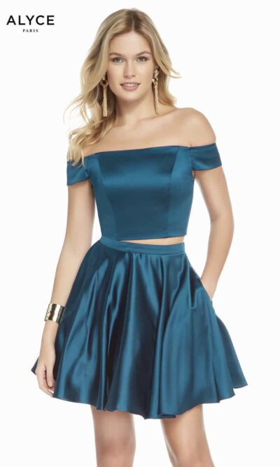 Alyce Paris Dress Style 1462 in Peacock | Silhouette London