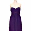 'Pre-Loved' Pink Label Dress 4 'Pre-Loved' Pink Label Dress in Purple. Strapless Chiffon Dress with beaded waistband and ruched bodice from Silhouette London, Prom Dress specialists in London