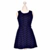 'Pre-Loved' Elisa B Skater Dress 5 'Pre-Loved' Elisa B Skater Dress in Royal Blue and Black with a shimmery thread weaved through from Silhouette London, Dress specialists in London