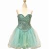 'Pre-Loved' Mori Lee Prom Dress 3 'Pre-Loved' Mori Lee Prom Dress Turquoise Tulle with gorgeous crystal embellishment and corset tie back from Prom Dress Specialists Silhouette London