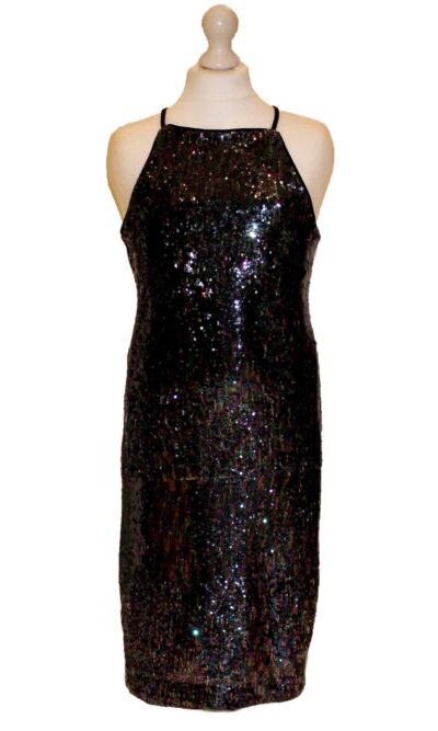 Pre-Loved' Sequin Bodycon Dress in Black from Silhouette London, Dress specialists in London