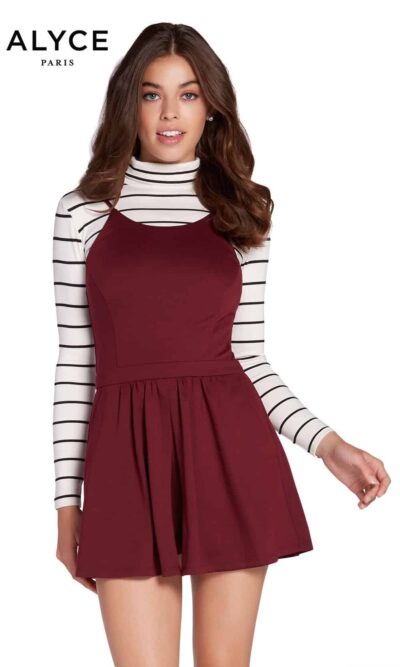 Kalani Hilliker Playsuit 33108 in Burgundy | Silhouette London