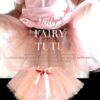 Dolly Fairy Tutu 3 Dolly Le Petit Tom Fairy Tutu in Dusky Pink and Cream from Silhouette London a Girls Party Dress Boutique in Greater London