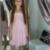Elisa B Dress Style 6692E 4 Model wearing a Elisa B Dress Style 6692E in Pink from Silhouette London, Girls party dress specialists in London.
