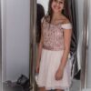 Elisa B Embroidered Dress 3 Model wearing Elisa B Ivory embroidered dress from Silhouette London, Girls party dress specialists in London