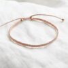Slim Friendship Bracelet 2 Lisa Angel - Slim Friendship Bracelet in Pink and Rose Gold from Silhouette London