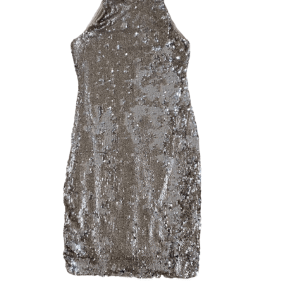 'Pre-Loved' TFNC Halter High Necked Sequin Bodycon from Silhouette London, Girls party dress specialists.