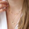 Gold Layered Stars & Moon Necklace 3 gold double layer stars and moon necklace 4x3a0857 900x900 1