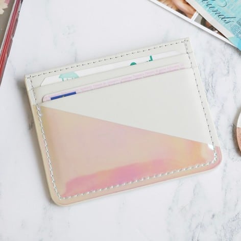 Vegan Leather Card Holders 2 Lisa Angel - Grey Leather Card Holder from Silhouette London