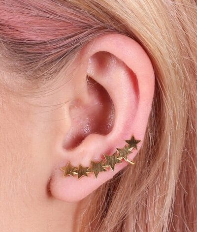 Lisa Angel - Single Gold Star Ear Cuff from Silhouette London