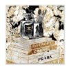 Black & Gold Glam Wall Art 4 Black Gold Fragrance Make Up and Books