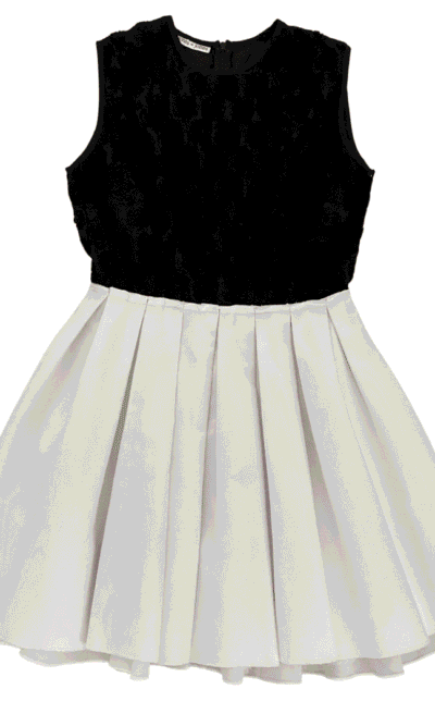 Pre-Loved Jones and Jones Rosette Dress in Black and White