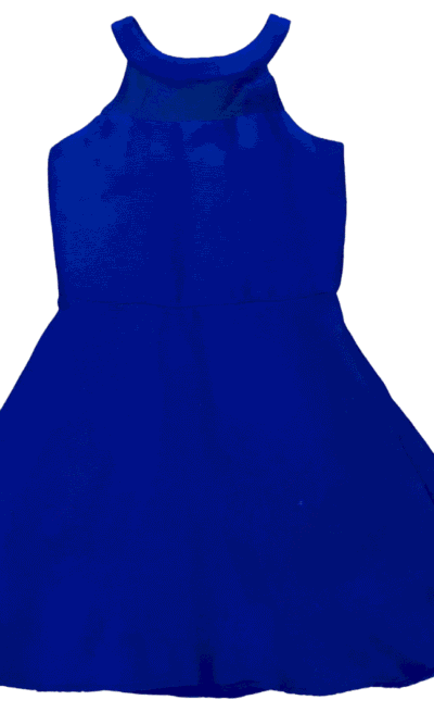 Pre-Loved Elisa B Royal Blue Halter Neck Skater Dress