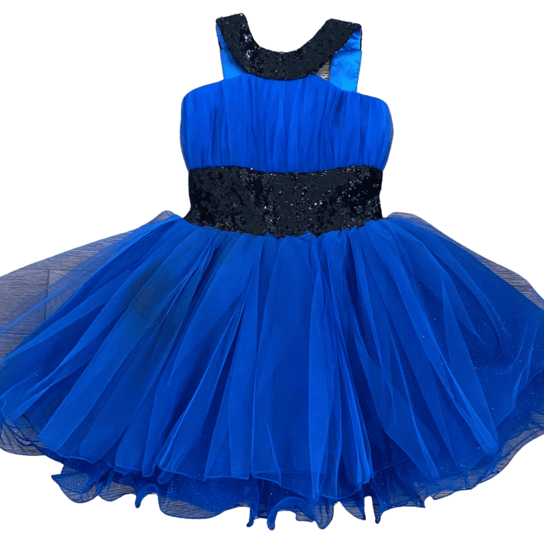 Pre-Loved Royal Blue Halter Neck Tulle Dress 1 Pre-Loved Royal Blue Halter Neck Tulle Dress