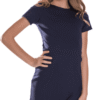 Cheryl Kids Short Sleeve Envelope Dress 4 Cheryl Kids Short Sleeve Envelope Dress in Navy