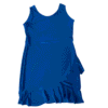 Cheryl Kids Royal Teal Frill Bodycon 4 Teal Frill Bodycon Dress