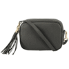 Leather Tassel Crossbody Bags 5 Charcoal Grey Crossbody Leather Bag with Tassel