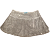 Pre-Loved Miss Blumarine Sequin Skirt Age 14 4 Pre-Loved Miss Blumarine Skirt in White and Silver Sequins Age 14