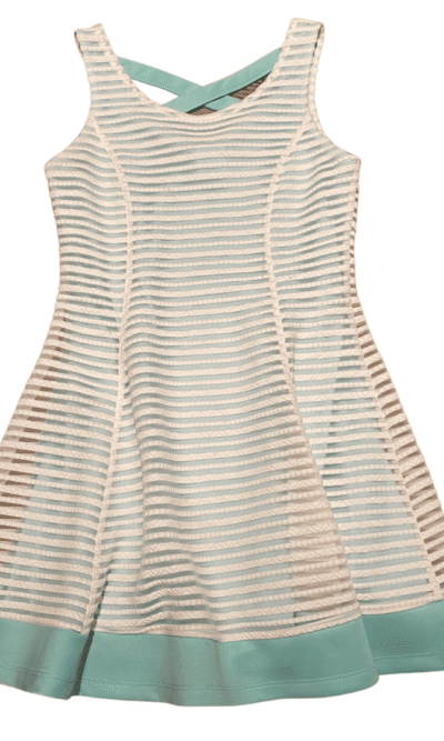 Pre-Loved Eliza B Ivory and Mint Skater Dress