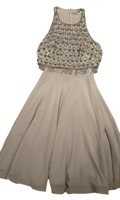 Pre-Loved Taupe Chiffon ASOS dress
