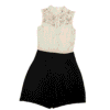 Pre-Loved Ivory Lace and Black Playsuit 2 Pre-Loved Ivory Lace and Black Playsuit