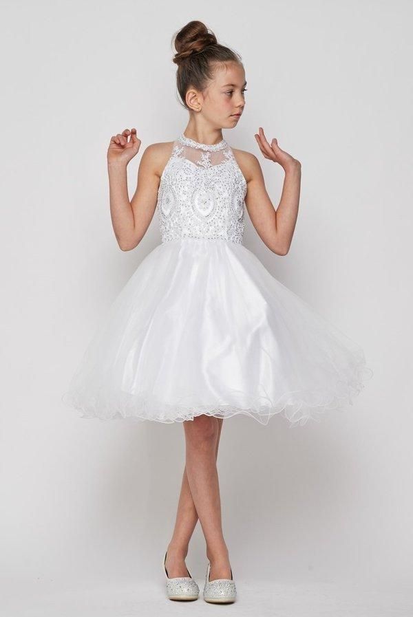 Cinderella Couture Dress Style 5065 1 Cinderella Couture Party Dress Style 5065 in White