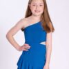 Cheryl Kids One Shoulder Ruffle Dress 3 Cheryl Kids Royal Blue One Shoulder Ruffle Skater Dress