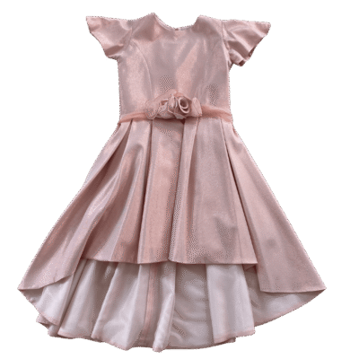 Pre-Loved Pink Shimmer Jacquard Short Sleeve Dress