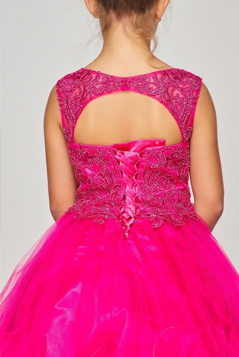 Cinderella Couture Dress Style 5080 2 Cinderella Couture Party Dress Style 5080 Hot Pink Back