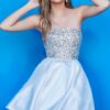 Jovani Girls Prom Dress Style K00722 4 Jovani Girls Prom Dress Style K00722 in silver