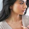 Rainbow Crystal Gold Choker Necklace 4 Lisa Angel Rainbow Crystal Gold Choker Style Necklace