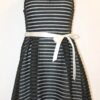 Ava & Yelly Bubble Stripe Skater 3 Ava & Yelly Maje Inspired Bubble Stripe Skater Dress in Black/Ivory