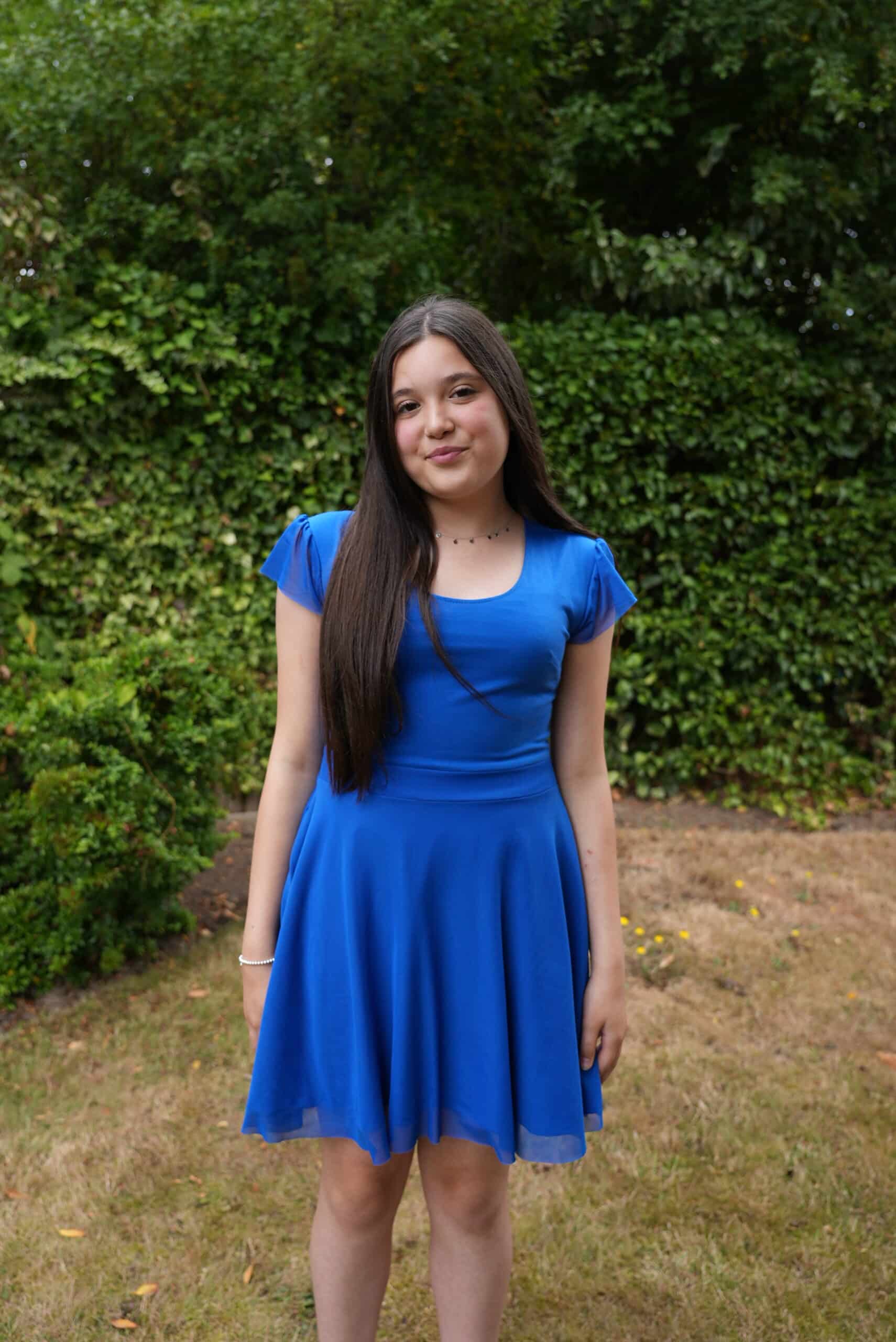 Sass & Sparkle Odelia Dress 1 Sass & Sparkle Odelia Party Dress in Royal Blue Mesh and Jersey