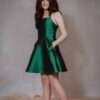 Sass & Sparkle Emma Dress 4 Sass & Sparkle Emma Party Dress in Hunter Green Mikado Satin