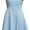 Ava & Yelly Lace Sleeve Skater 5 Ava & Yelly Light Blue Lace Ruffle Sleeve Skater Dress