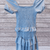 Cheryl Kids Amber Dress 4 Cheryl Kids Amber Dress in Light Blue Satin