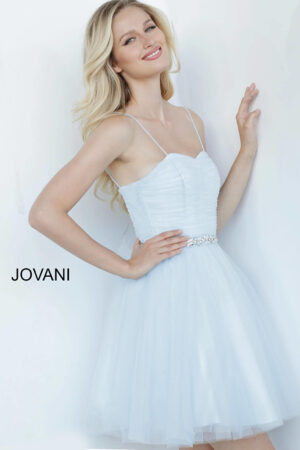 Jovani Girls Prom Dress Style K4761 1 Jovani Short Prom Dress Style K4761 in Light Blue