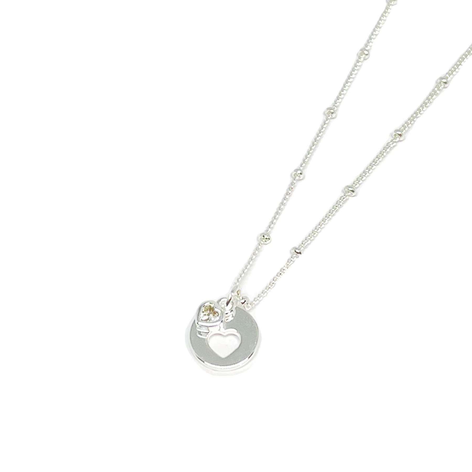 Nikita Heart Necklace 1 Double Heart Nikita Necklace in Silver
