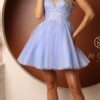 Nox Anabel Dress Style T743 6 Nox Anabel Short Prom Dress Style T743 in Periwinkle