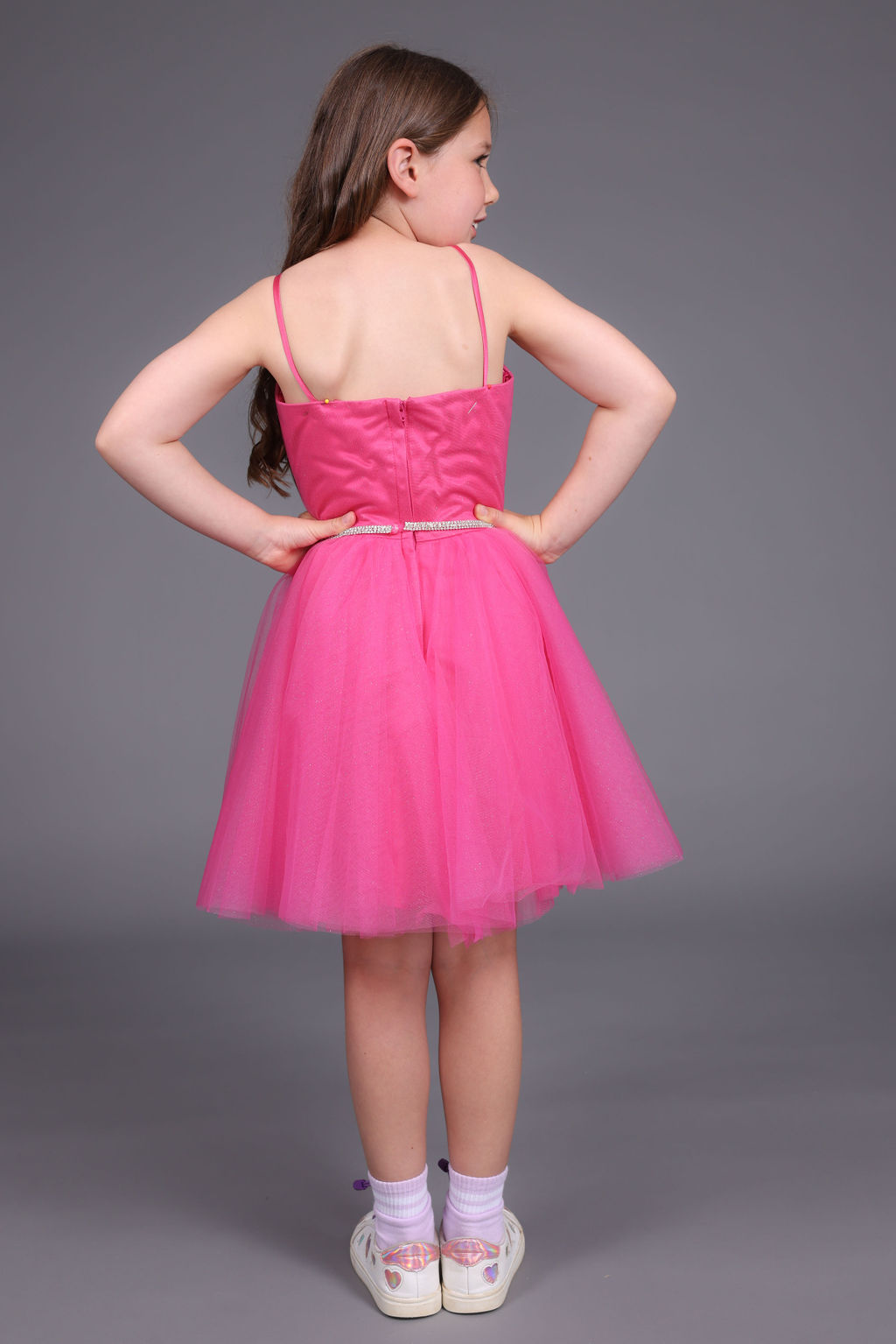 Pre-Loved Rock the Dress Rihanna in Hot Pink 2 Rock the Dress Rihanna Party Dress in Hot Pink Back