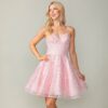 Dancing Queen Dress Style 3359 5 Dancing Queen Short Prom Dress Style 3359 in Pink Sequins