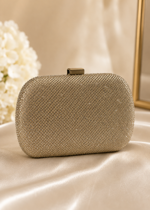 Mascara Collection Gold Sparkle Box Bag 1 Gold Sparkle Clutch Bag