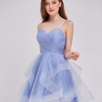Jadore evening short prom dress style j16078 in lilac glitter tulle