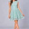 Ava & Yelly Mint Lace Skater Dress 7 Ava & Yelly Mint Lace Cap Sleeve Skater Dress