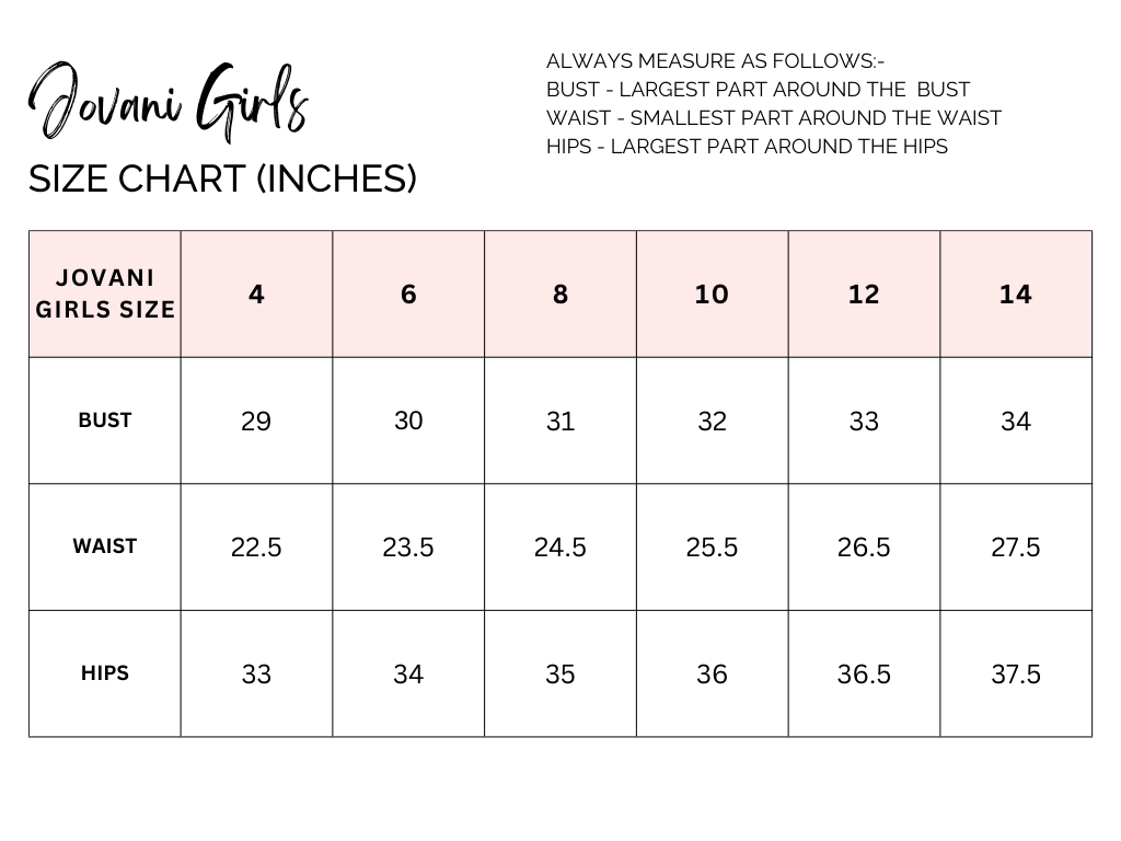 Jovani Girls Prom Dress Style K62533 2 Jovani Girls Size Chart
