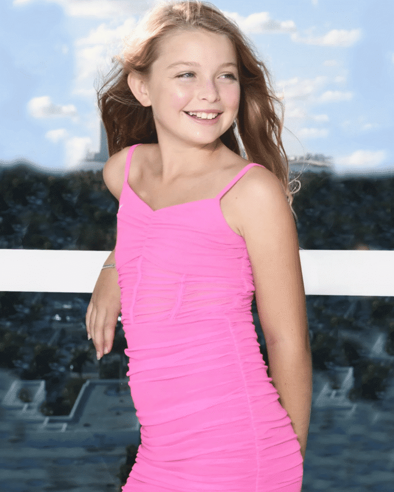 Katie J NYC Lola Dress in Black Shimmer 2 Katie J NYC Lola Dress in Black Shimmer - Image 2