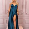Ruby Prom April Prom Dress 4 Ruby Prom April Long Prom Dress in French Navy Satin