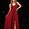 Ruby Prom Catalina Prom Dress 5 Ruby Prom Catalina Long Prom Dress in Wine Lace and Chiffon