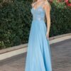 Dancing Queen Prom Dress Style 4277 3 Dancing Queen Long Prom Dress Style 4277 in Bahama Blue