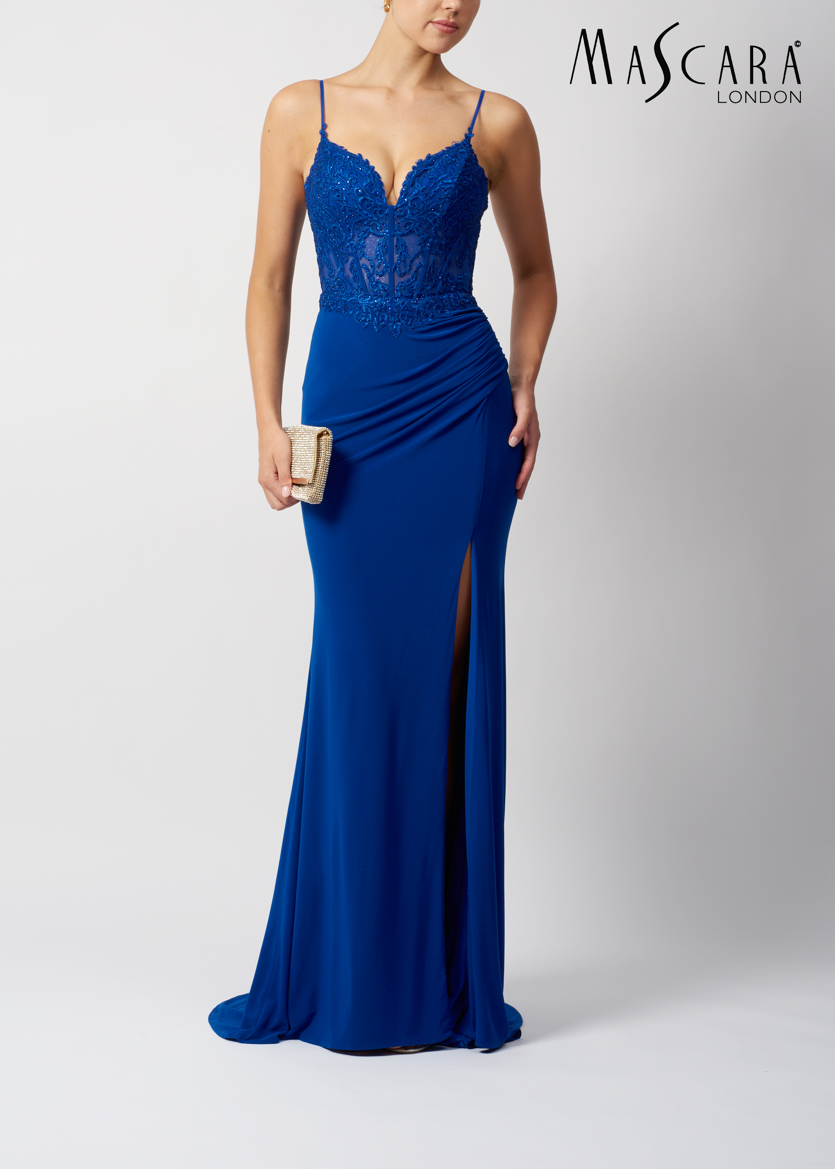 Mascara Collection Prom Dress Style MC18328 7 Mascara Collection Long Prom Dress Style MC18328 in Royal Blue